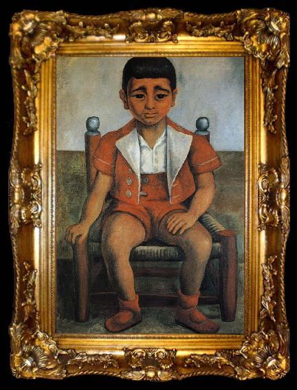 framed  Diego Rivera The Child in red, ta009-2